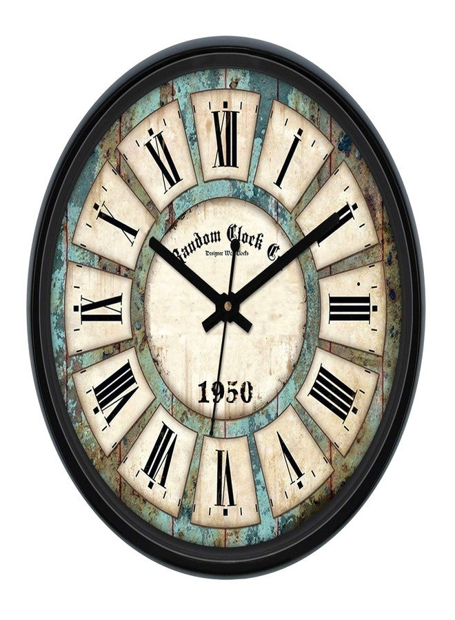 RANDOM Wall Clock for Living Room, Bedroom, Home, Office, Kitchen, Round Shaped Designer Plastic Wall Clock for Home Decor, 12- inch, Black 30 x 30 cm(RC-0638_MF) - Image 1