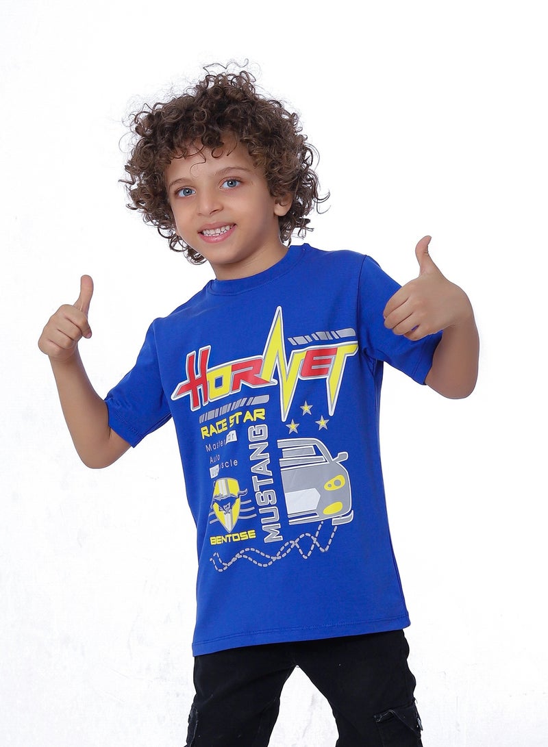 بيبو تيشيرت اولادى نصف كم مطبوع - Image 1