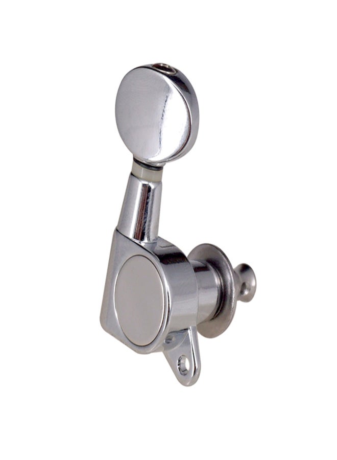 Guitar String Tuning Pegs Tuning Machines Sealed Machine Heads Grover Tuners Tuning Keys Oval Button 6 Right for Electric Guitar or Acoustic Guitar Chrome Silver - Image 3