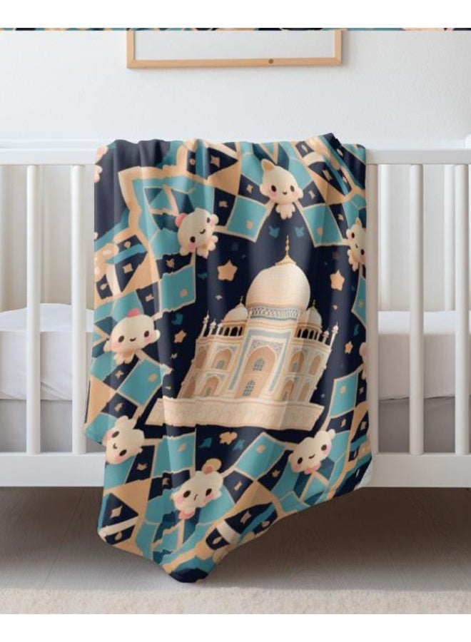 بطانية رقيقة من الفانيلا الكرتونية للأطفال والرضع (دافئة ومريحة، ومناسبة للنوم والألعاب) 70 سم * 100 سم