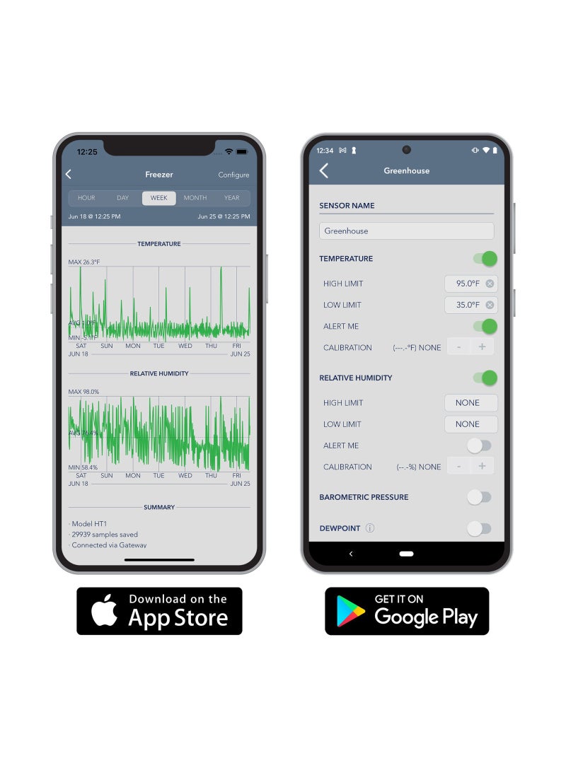 SensorPush - SensorPush HT1 Wireless Thermometer/Hygrometer for iPhone/Android. USA Developed and Supported Humidity/Temperature/Dewpoint/VPD Monitor/Logger. Indoor/Outdoor Smart Sensor with Alerts - Image 1