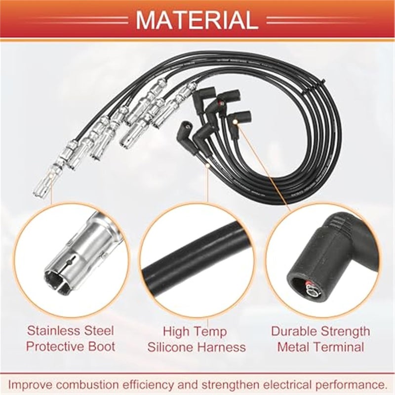 Vuzmode Ignition Coil Wires for Volkswagen VR6 - Image 3