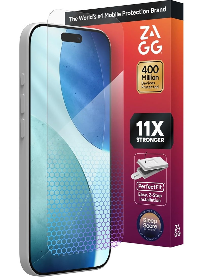 زاج واقي شاشة XTR5 لهاتف iPhone 17 - زجاج مقوى، حماية من الضوء الأزرق، أقوى 11 مرة، تقنية Eyesafe CPF60، تقنية مضادة للانعكاس، ألوان زاهية وحساسية عالية للمس، سهل التركيب. - Image 1