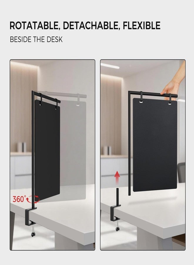 TOWON 2-Pack Clamp-On Desk Chalkboard Signs - Desk Edge Double-Sided Hanging Menu Boards (8 x 11 Inch) - Detachable Tabletop Blackboards with C-Clamp Mounts for Cafe Counter, Office & Wedding & Kitchen - Image 3