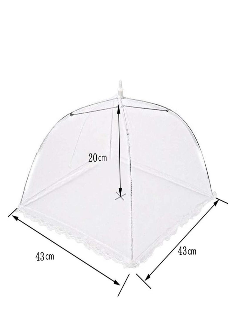 KASTWAVE Mesh Food Covers Tent Umbrella 4 Pack Large 17 inch Reusable and Collapsible Screen Net Protectors for Outdoors Parties Picnics BBQs Keep Out Flies Bugs Mosquitoes  - Image 2