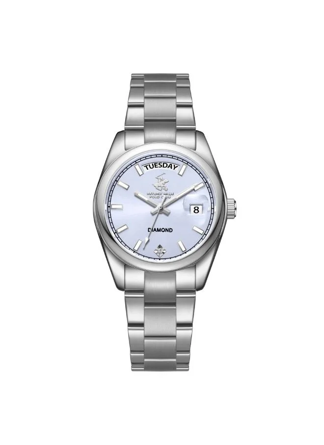 BEVERLY HILLS POLO CLUB BEVERLY HILLS POLO CLUB BP3709X.360 Women's Analog Display Watch & Metal Strap Silver