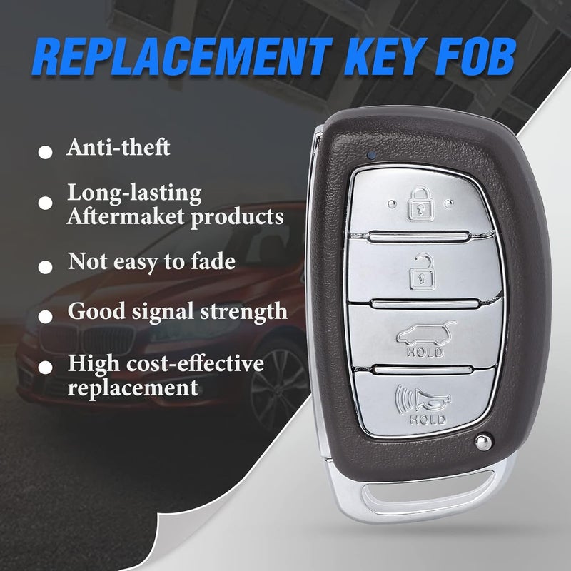 Keymall Car Smart Key Fob Keyless Entry Remote Control Replacement for Hyundai Tucson 2018 2019 2020 2021 433MHz 47Chip(FCC ID:TQ8-FOB-4F11 P/N:95440-D3510) 4 Buttons - Image 4