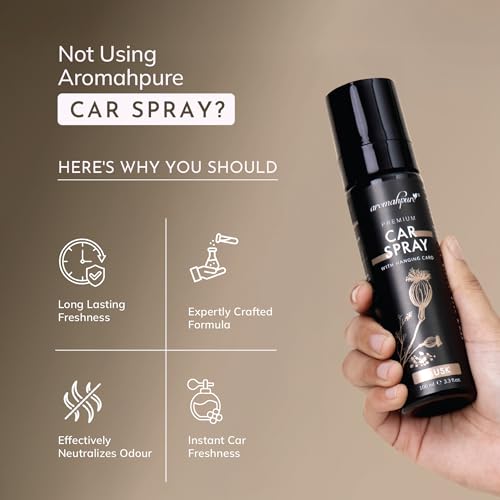 Aromahpure Lavender & Musk Car Perfume Spray with Hanging Card |100ml Each | Long Lasting 800+ Sprays Each Car Fresheners | Travel Friendly Car Air Freshener| CFC Free & Fast Acting Formula - Image 5