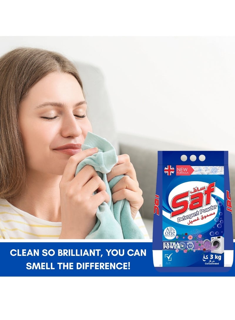 SAF Detergent 3kg - Powerful Laundry Cleaning Solution for Brighter Clothes  - Image 3