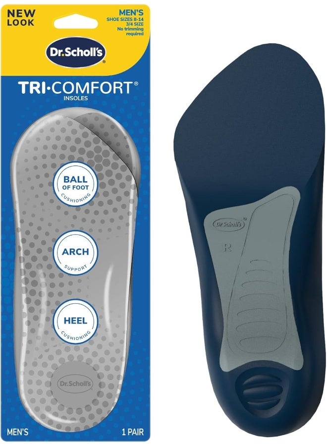 Dr. Scholl's Dr. Schollâ€™s Comfort Tri-Comfort Insoles for Men, 1 Pair, Size 8-14 - Image 1