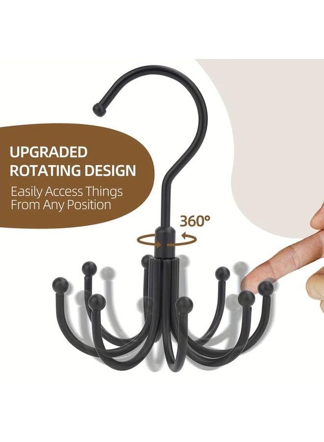 White Rotatable Hook Storage Hanger For Ties Bras Socks Underwear Vest Large Capacity - Image 3