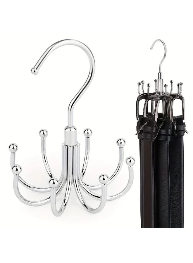 White Rotatable Hook Storage Hanger For Ties Bras Socks Underwear Vest Large Capacity - Image 2