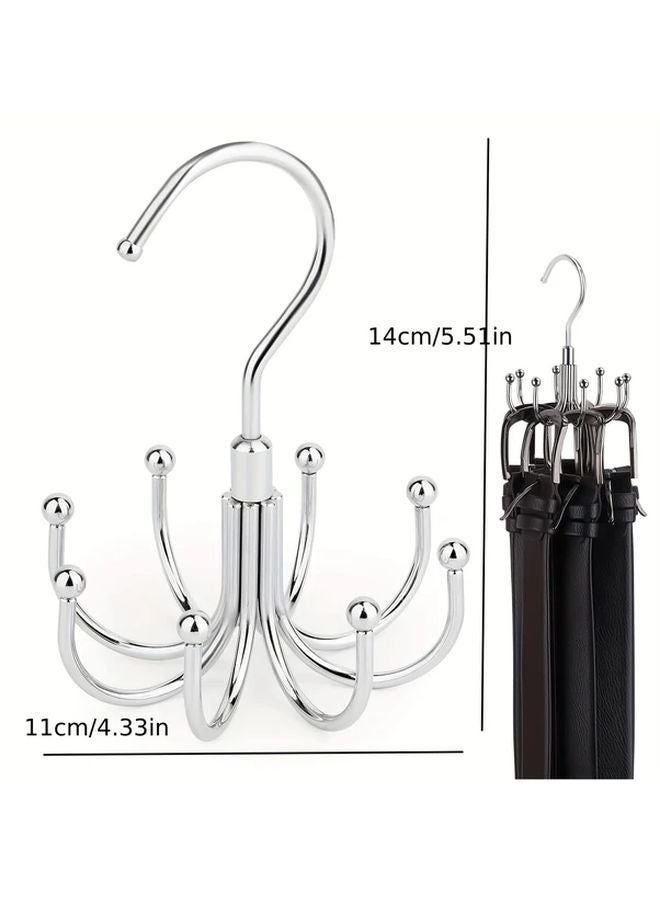 White Rotatable Hook Storage Hanger For Ties Bras Socks Underwear Vest Large Capacity - Image 4