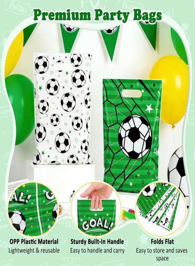 Shintop 50PCS Soccer Goodie Bags, Plastic Snack Bags with Handles Team Party Favor Pouches Treat Gift Wrap for Game Day Birthday (9.8 x 6.3 Inch - Image 5