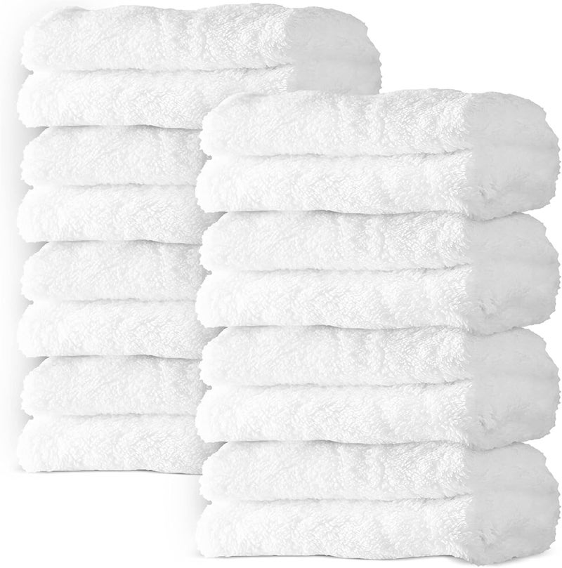 Spotted Play 8 Pack Large Burp Cloths for Baby - 20" by 10" Ultra Absorbent Burping Cloth, Hand Washcloths, Newborn Towel - Milk Spit Up Rags - Burpy Bib for Unisex, Boy, Girl - Burp Cloths Set(White) - Image 1