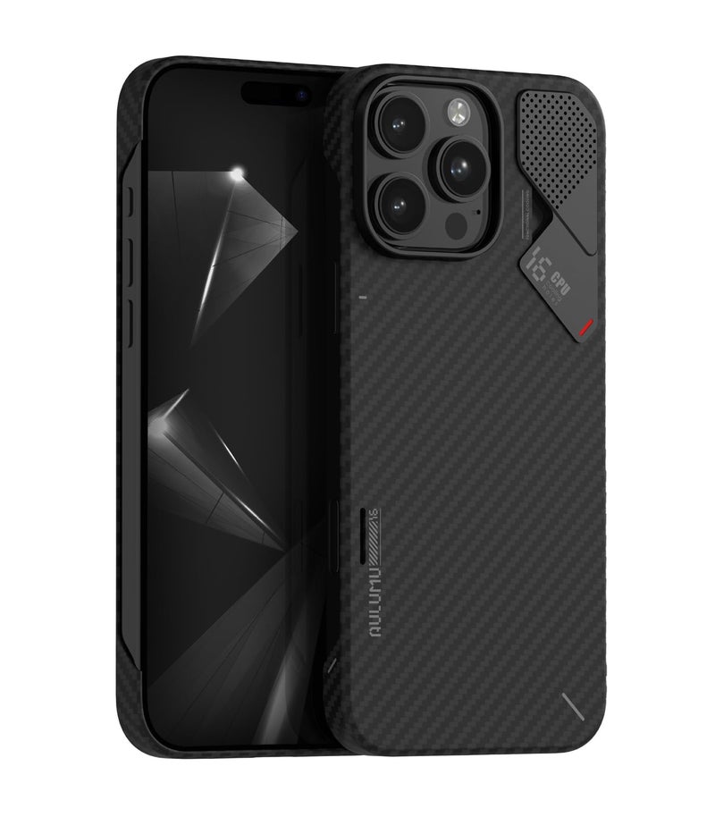 Aulumu A16 ألياف أراميد لحافظة iPhone 16 Pro Max | 1500D منسوج فائق النحافة | تبريد حقيقي | متوافق مع MagSafe - Image 1