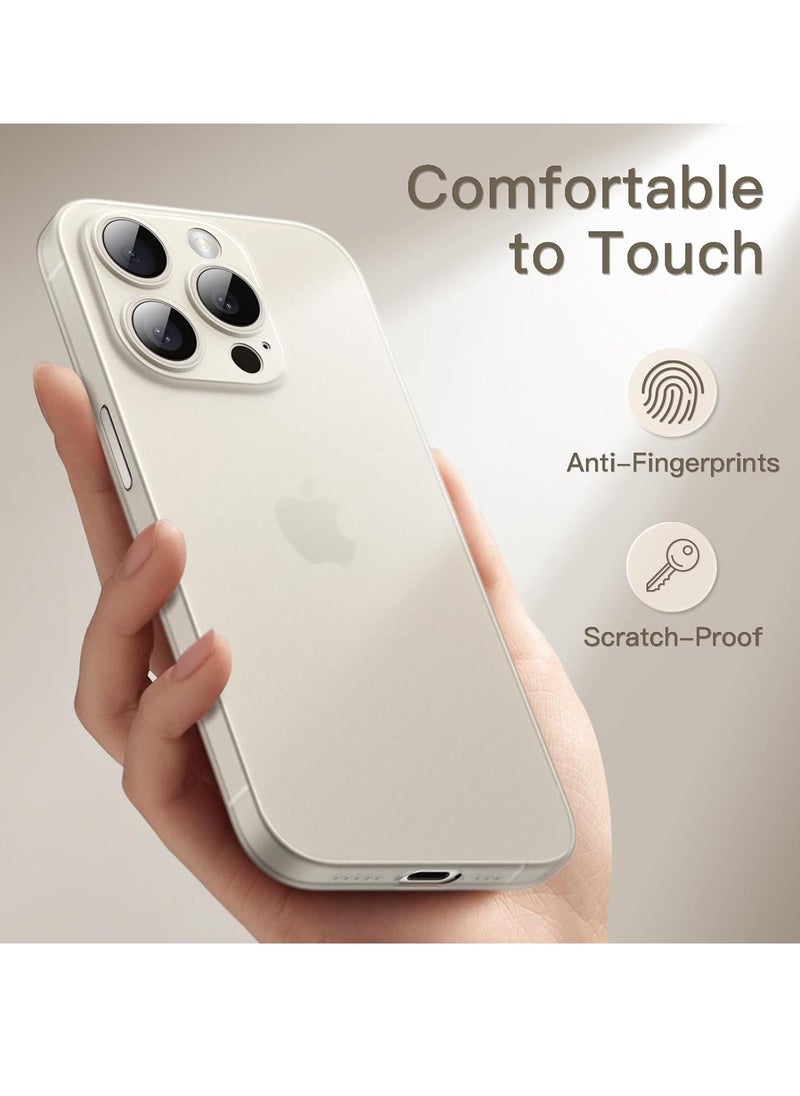 JAJEEK Ultra Slim (0.35mm Thin) Case for iPhone 15 Pro 6.1-Inch – Camera Lens Cover Full Protection, Lightweight Matte Finish PP Hard Minimalist Case, Wireless Charging Support, Scratch & Drop Resistant - Image 5