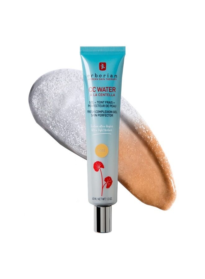 erborian ماء تصحيح اللون CC مع سنتيلا أسياتيكا، دوريه - جل وجه خفيف اللون مع لمسة مضيئة يهدئ ويرطب - مثالي للعناية بالبشرة الكورية - 1.3 أونصة - Image 1