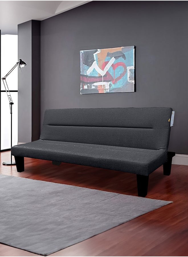 إن - هاوس أسيل | أريكه سرير 2 في 1 من المخمل 28x182x108 cm- رمادي غامق  - Image 1
