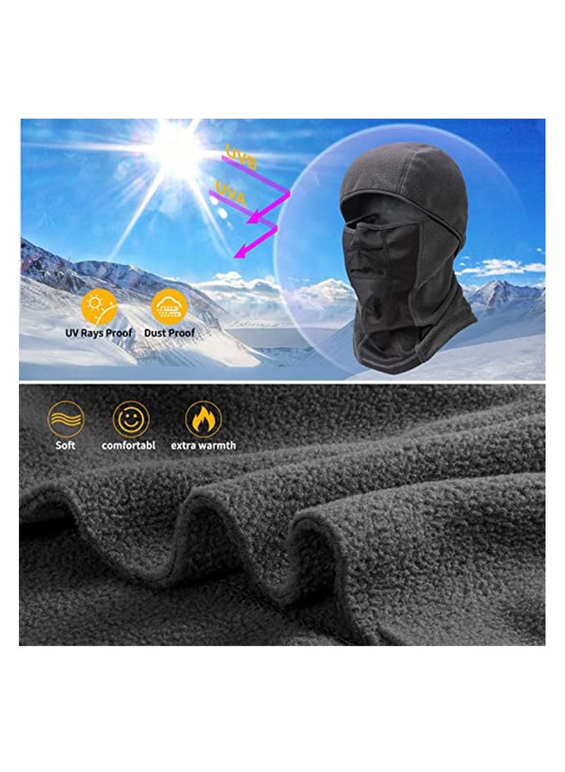 إكسفور أغطية الرأس بالاكلافا، قناع تزلج مقاوم للرياح، غطاء قناع وجه كامل حراري من الصوف الشتوي للرجال والنساء، معدات للطقس البارد قابلة للتنفس للتزلج والتزلج على الجليد وركوب الدراجات النارية والجري والعمل - Image 2