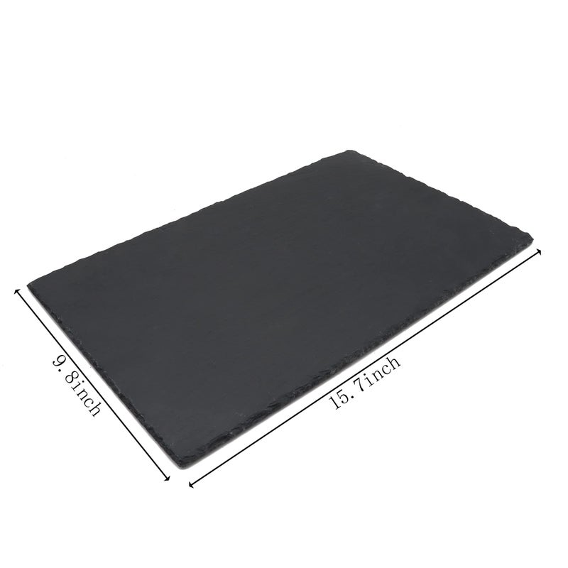 JIHAQUA Slate Tiles for Reptiles, Food Bowl Dish Feeding Slate Tortoise Habitat Accessories for Reptiles Tank (40 x 25 cm) - Image 3