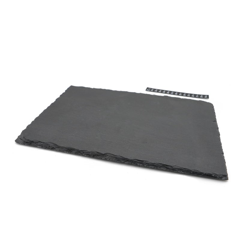 JIHAQUA Slate Tiles for Reptiles, Food Bowl Dish Feeding Slate Tortoise Habitat Accessories for Reptiles Tank (40 x 25 cm) - Image 1