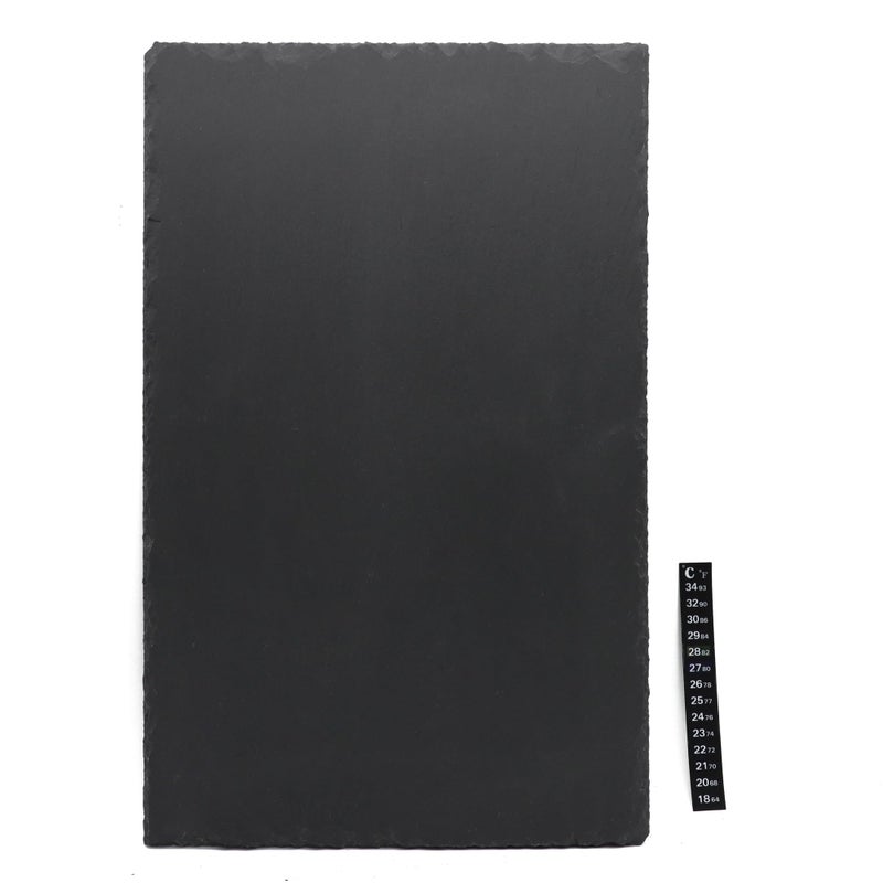 JIHAQUA Slate Tiles for Reptiles, Food Bowl Dish Feeding Slate Tortoise Habitat Accessories for Reptiles Tank (40 x 25 cm) - Image 2