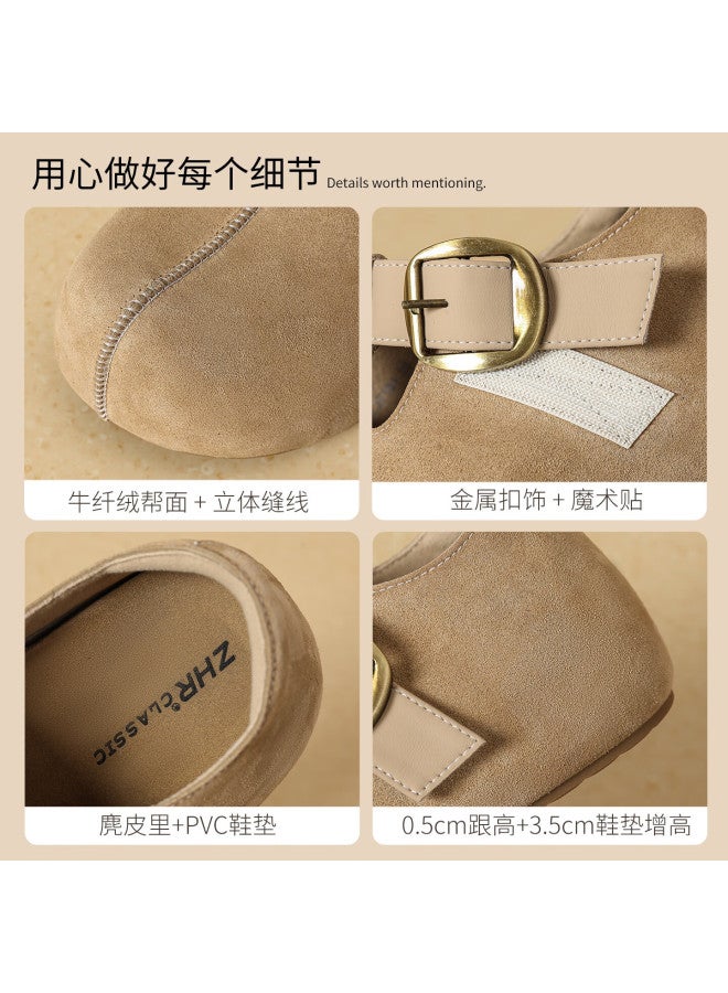 Zhr Zezer Women's Height Increasing Birkenstock Shoes Capybara Casual Women's Shoes Spring Autumn Lightweight Casual Flats Jt191 Kauri 39 - Image 3