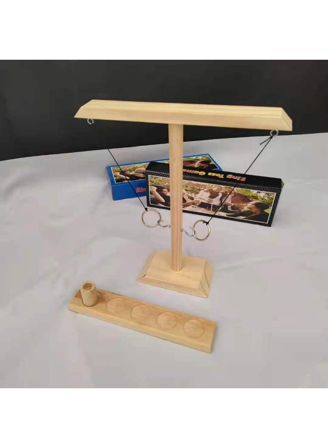 ألعاب رمي الحلقات الخشبية - ألعاب سطح المكتب - ألعاب الخطاف والحلقة - رمي الحلقات