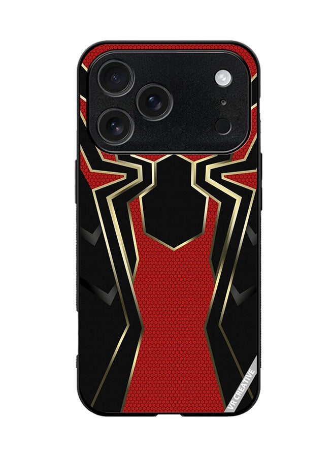 VR CREATIVE Protective Case Cover For Apple iPhone 17 Pro Spiderman Vector Design Multicolour