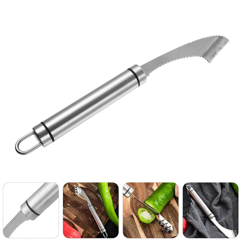 304 Stainless Steel Chili Corer Remover Kitchen Gadget for Quick Seed Deseeding Cooking Barbecue - Image 4