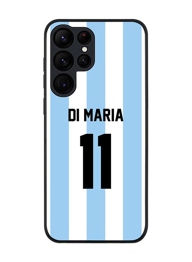 Stylizedd Rugged Black edge case for Samsung Galaxy S22 Ultra 5G Slim fit Soft Case Flexible Rubber Edges Anti Drop TPU Gel Thin Cover - Football Team - Argentina Player Name - Di Maria - Image 1
