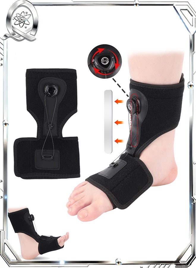 Quantum Plantar Fasciitis Brace Night Splint, Foot Drop AFO Sports Ankle Protection Adjustable Support Velcro, Drop Foot Orthopedic Brace Adjustable Rotating Knob Sleep Support for Foot Drop Achilles Tendonitis - Image 1