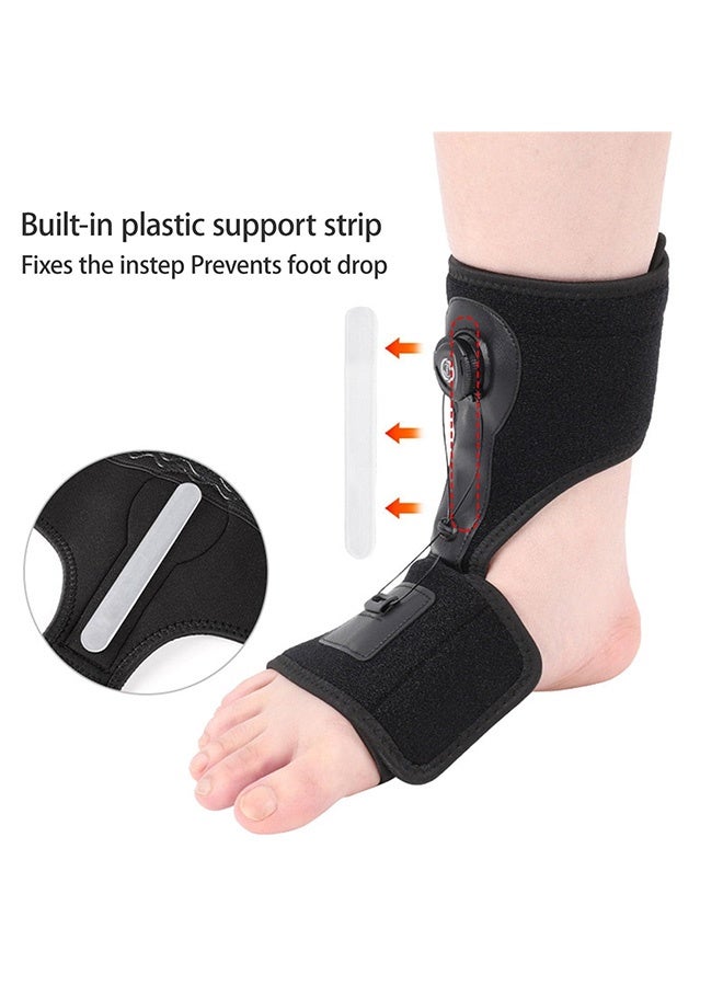 Quantum Plantar Fasciitis Brace Night Splint, Foot Drop AFO Sports Ankle Protection Adjustable Support Velcro, Drop Foot Orthopedic Brace Adjustable Rotating Knob Sleep Support for Foot Drop Achilles Tendonitis - Image 4