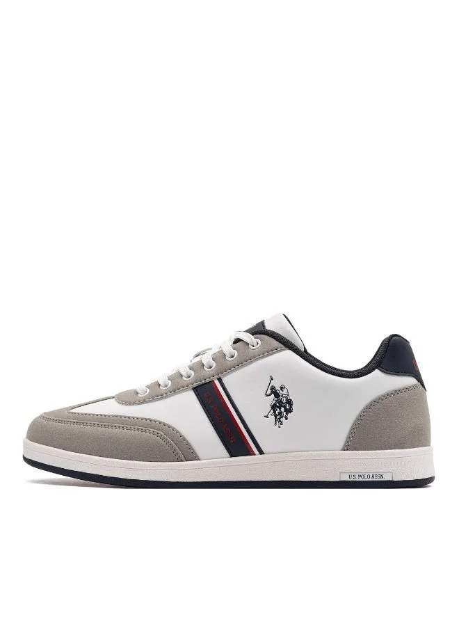 U.S. Polo Assn. White & Grey U.S. Polo Assn. KARES GLB 5PR Men’s White & Grey Casual Sneakers | Classic Lace-Up Everyday Shoes  | Best Price UAE