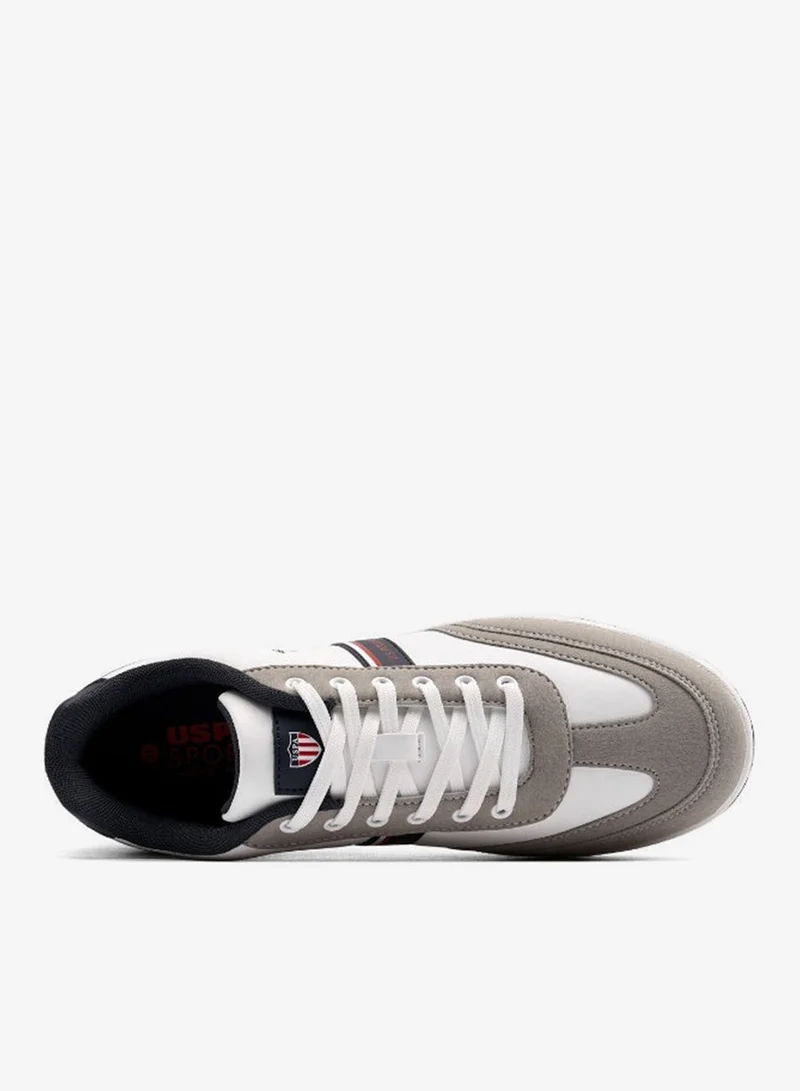 U.S. Polo Assn. White & Grey U.S. Polo Assn. KARES GLB 5PR Men’s White & Grey Casual Sneakers | Classic Lace-Up Everyday Shoes for Men | Best Price UAE