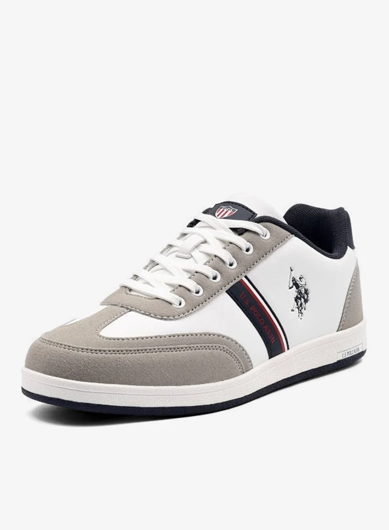U.S. Polo Assn. White & Grey U.S. Polo Assn. KARES GLB 5PR Men’s White & Grey Casual Sneakers | Classic Lace-Up Everyday Shoes for Men | Best Price UAE