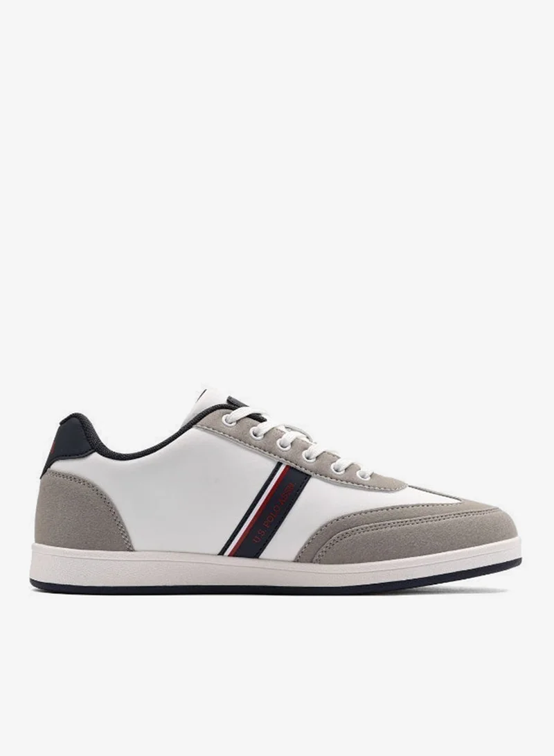 U.S. Polo Assn. White & Grey U.S. Polo Assn. KARES GLB 5PR Men’s White & Grey Casual Sneakers | Classic Lace-Up Everyday Shoes for Men | Best Price UAE