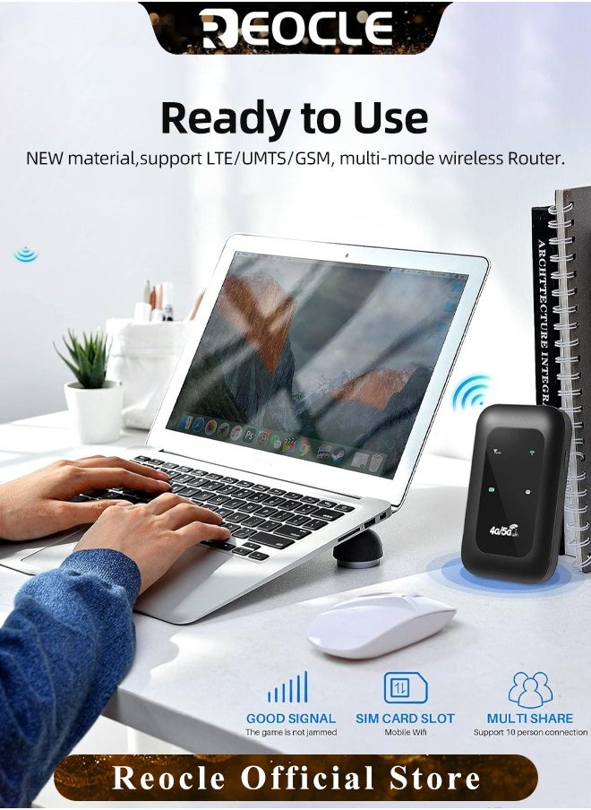 Mobile WiFi Hotspot 4G LTE Unlocked Wi-Fi Hotspot Device Wireless WiFi Router Pocket Portable WiFi Hotspot Mobile Travel-Friendly Mobile Travel Router
