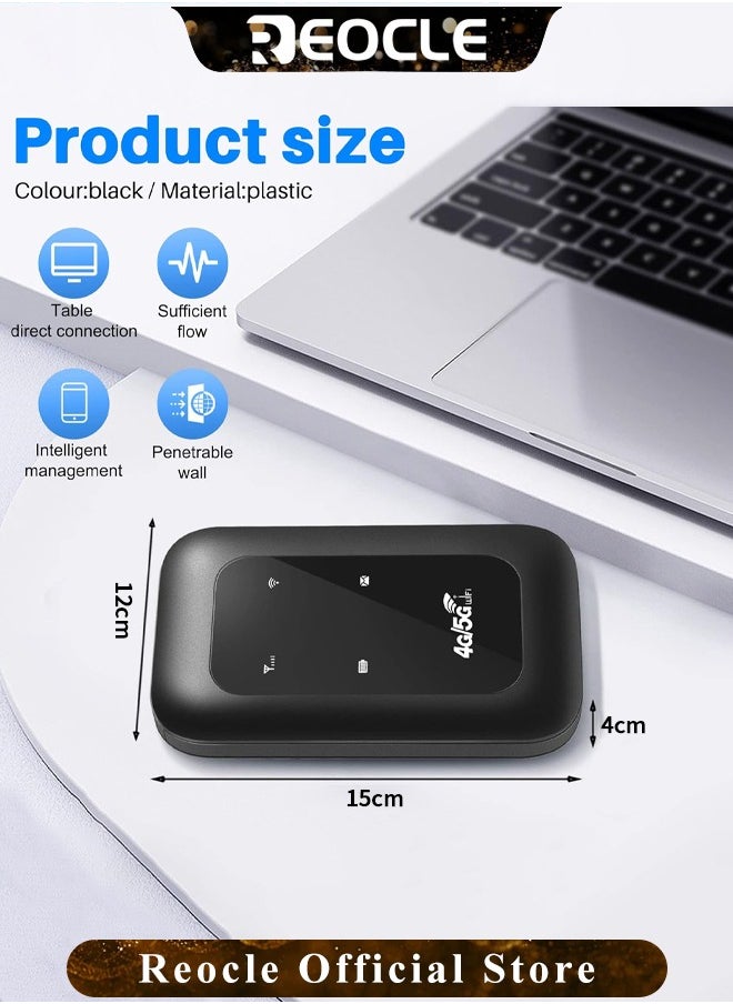 Mobile WiFi Hotspot 4G LTE Unlocked Wi-Fi Hotspot Device Wireless WiFi Router Pocket Portable WiFi Hotspot Mobile Travel-Friendly Mobile Travel Router