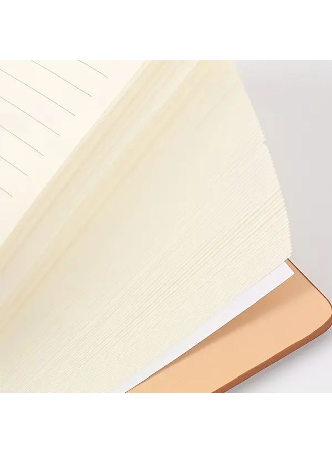 Pink A5 Undated Spiral Notebook With Faux Leather Cover And Removable Pages - Image 4
