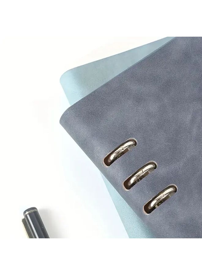 Pink A5 Undated Spiral Notebook With Faux Leather Cover And Removable Pages - Image 1