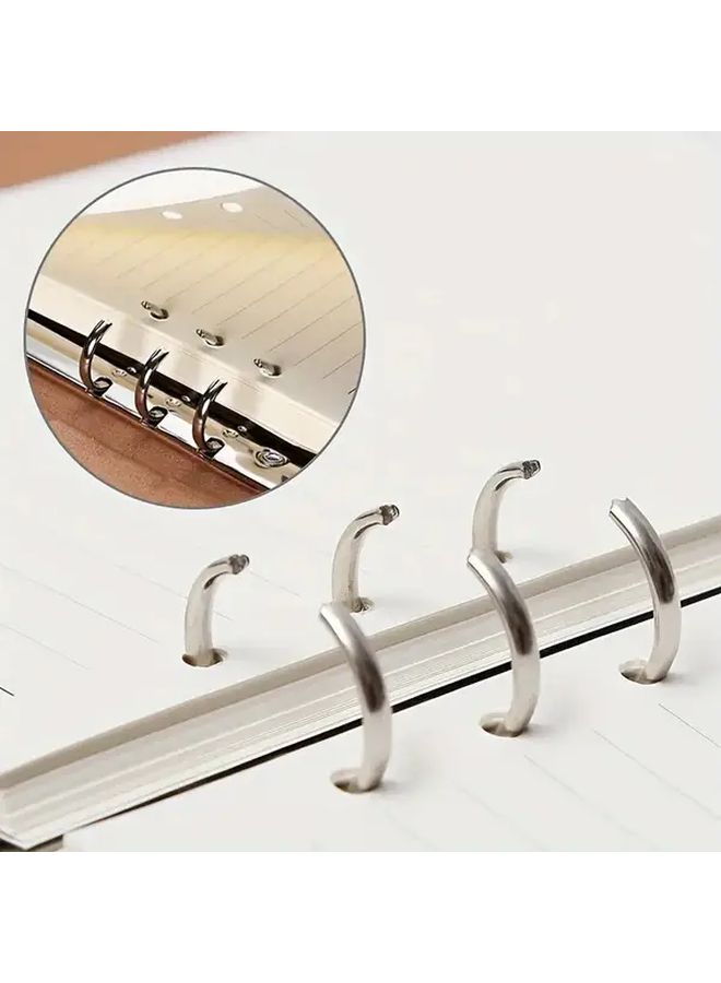 Pink A5 Undated Spiral Notebook With Faux Leather Cover And Removable Pages - Image 5