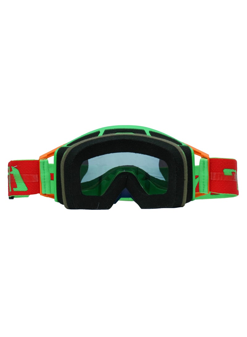 THOR خوذة نظارات للدراجات النارية MX للطرق الوعرة مع إطار أخضر، قطعة واحدة - Image 4