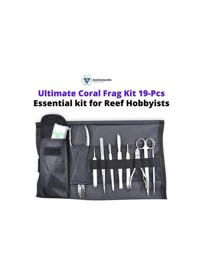 DR Instruments 10FK Ultimate Coral Fragging and Coral Propagation Kit for Reef Hobbyists - 19 Pcs, Rollup case, Stainless Steel Instruments - Image 4