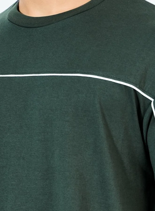 Styli Contrast Seam Piping Detail Oversized T-Shirt