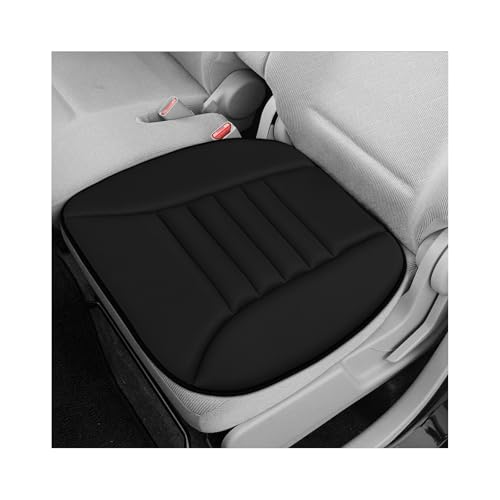MUQIDA Car Seat Cushion, 1.2" Thick Comfort Memory Foam Auto Seat Pad with Non Slip Bottom, Breathable Driver Seats Pillow Pressure Relief Chair Cushion for Vehicle Office Home (Black) - Image 1