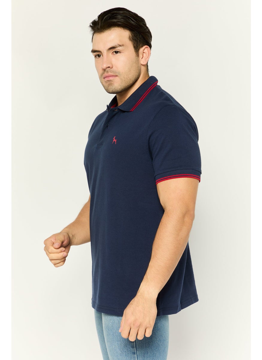 Men Regular Fit Brand Logo Short Sleeves Polo Shirt, Navy - pzsku/ZF8566970D6375C1568E2Z/45/_/1737642095/82a1f66b-f4e7-496a-a769-a40022e95005