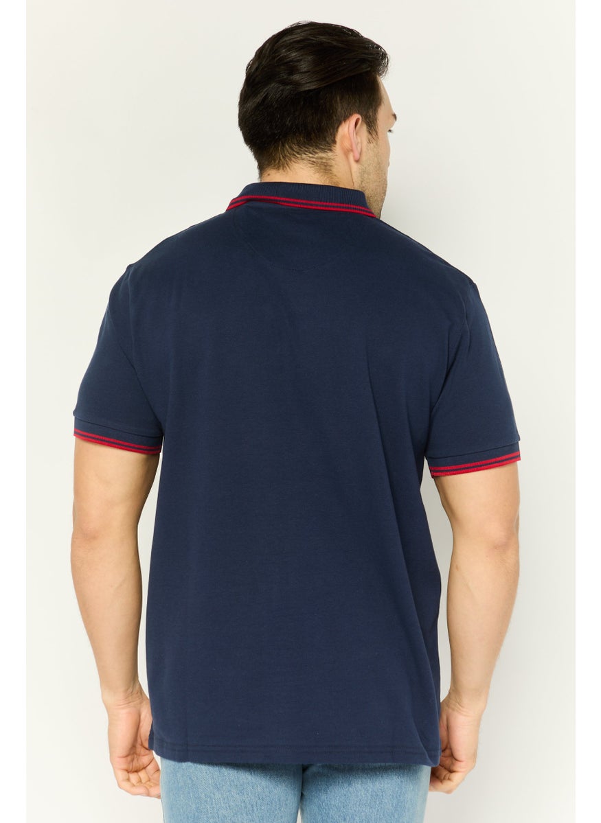 Men Regular Fit Brand Logo Short Sleeves Polo Shirt, Navy - pzsku/ZF8566970D6375C1568E2Z/45/_/1737642114/aa4b90e3-e0ba-40d4-bb0b-78359b1c30b4