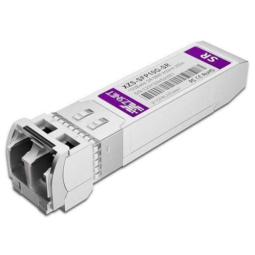 XZSNET 10GBASE-SR SFP+ Transceiver, 10G SFP+ to LC Multimode Fiber Module Compatible with Cisco SFP-10G-SR, Ubiquiti UniFi UF-MM-10G, Mikrotik S+85DLC03D, Meraki, Netgear, D-Link and More, 1 Pack - Image 1